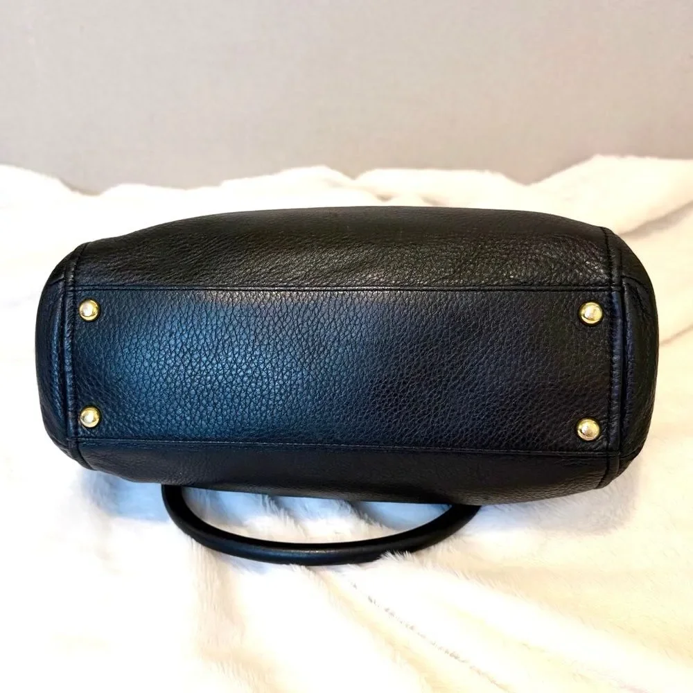Michael Kors Weston Pebble Leather Foldover Satchel